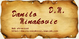 Danilo Minaković vizit kartica